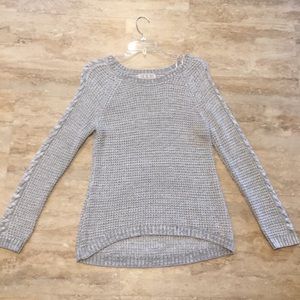 Grey high low sweater